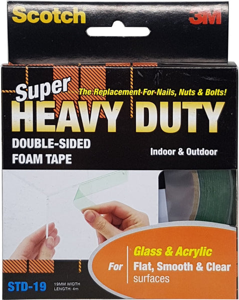 3M TRANSPARENT TAPE 3/4" X 300", 3M FOR GLASS & ACRYLIC - FLAT, SMOOTH & CLEAR SURFACES TRANSPARENT 19MM X 4M X 1MM