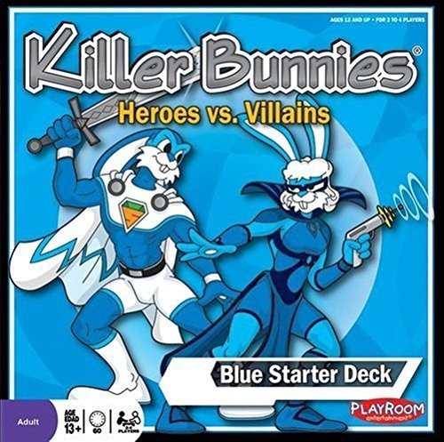 Playroom Entertainment Killer Bunnies Heroes vs. Villains Starter, Blue